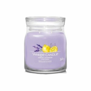 Yankee Candle Signature Lemon Lavender  illatos gyertya közepes üvegben, 368 g