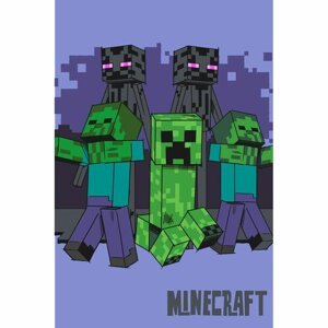 Jerry Fabrics Baba gyapjú takaró Minecraft Mobsjönnek érted, 100 x 150 cm