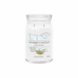 Yankee Candle Signature Clean Cotton  illatos gyertya nagy üvegben, 567 g