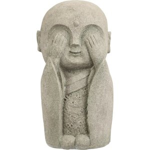 Buddha nem lát kerti dekoráció, 14,5 x 27 x 13 cm, polirezin