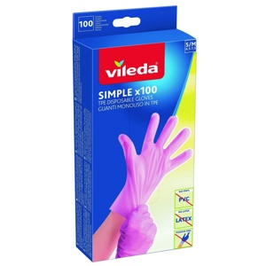 Vileda Simple kesztyű S/M 100 db