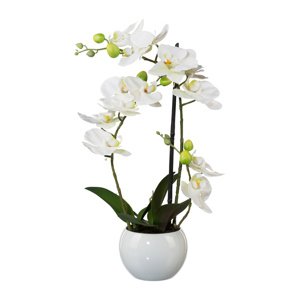 Mű orchidea virágtartóban, 42 cm