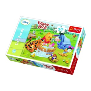 Trefl Puzzle Micimackó – Malacka fürdője, 30 részes