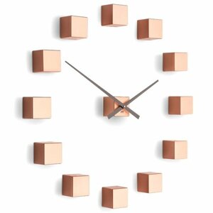 Future Time FT3000CO Cubic copper Design falra ragasztható óra, átmérő 50 cm